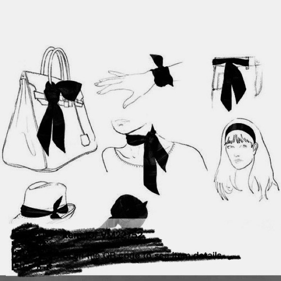 Twilly Blue Multi color Twilly for Handbag - Picture 3 of 3